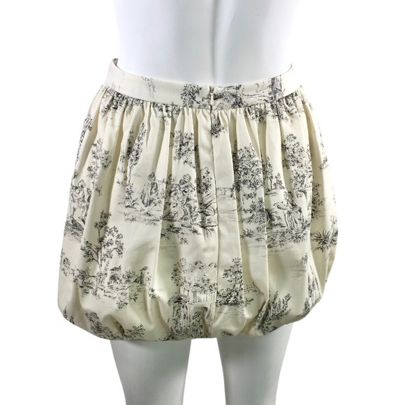 ASOS Short Bubble Skirt Ivory & Black Toile 100% Cotton - Picture 3 of 9